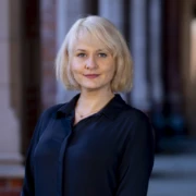 woman looking at the camera